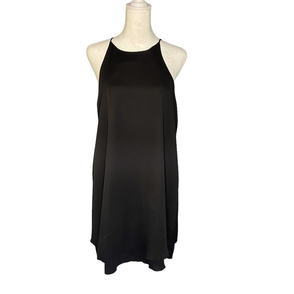 meghan Los Angeles LBD Black Slip Dress Size Small
